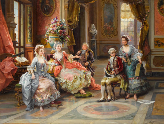 An elegant meeting - Cesare-Auguste Detti