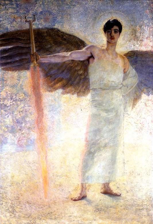 Angel with the Flaming Sword - Franz von Stuck