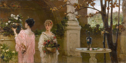 Arranging Flowers - Wilhelm Kotarbiński