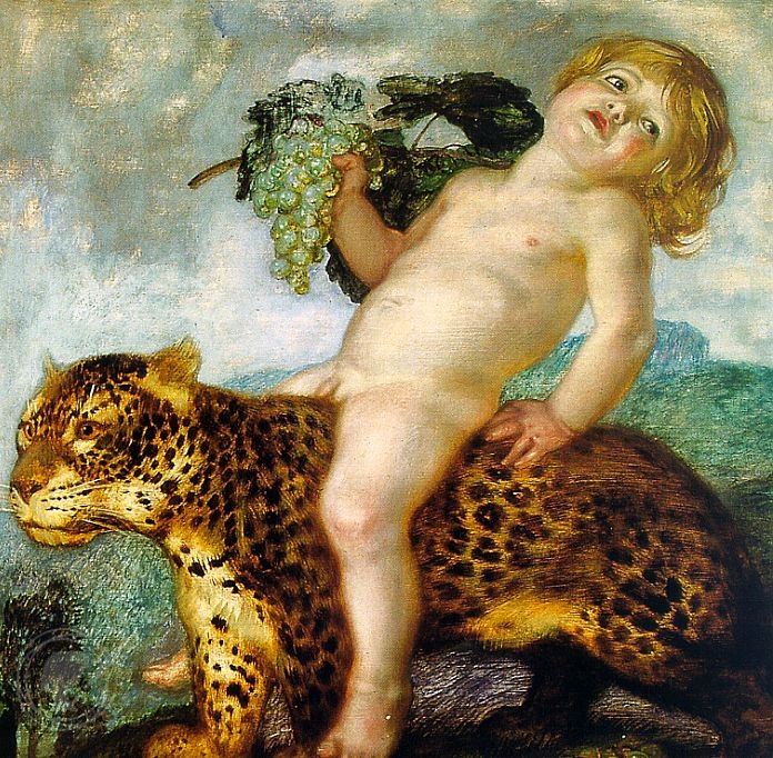 Boy Bacchus Riding on a Panther - Franz Von Stuck