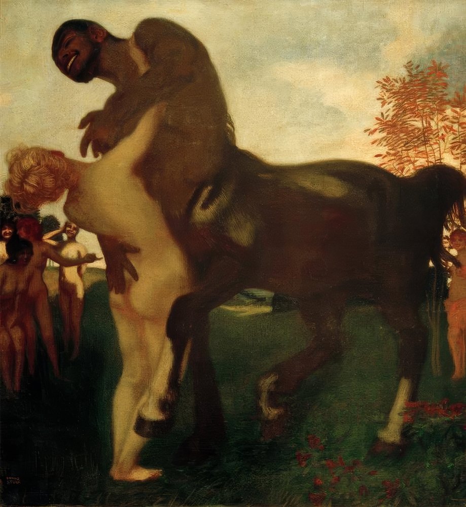 Centaur und Nymphe - Franz Von Stuck