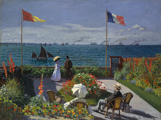 Terrasse à Sainte-Adresse - Claude Monet - Reproductions de tableaux et peintures haut de gamme