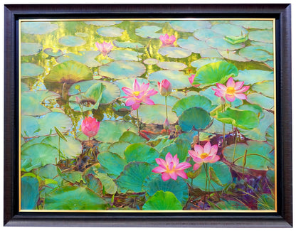 Les nénuphars et lotus II - 200 x 150 cm - Reproductions de tableaux et peintures haut de gamme