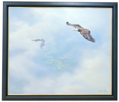 Aigles en survols - 200 x 170 cm - Reproductions de tableaux et peintures haut de gamme