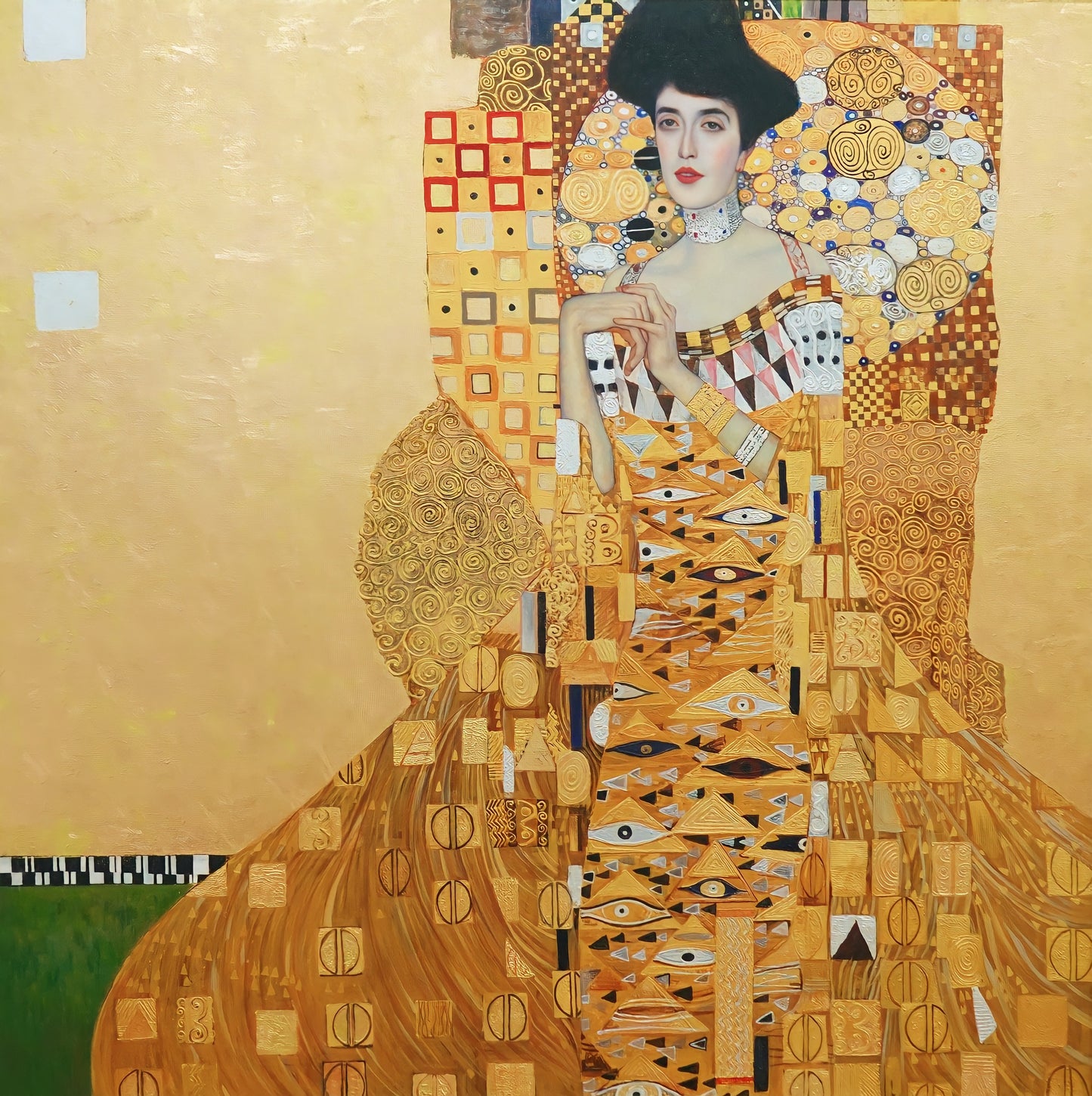 Portrait d'Adele Bloch-Bauer (Gustav Klimt) - Reproduction en stock - 200 x 200 cm - Reproductions de tableaux et peintures haut de gamme