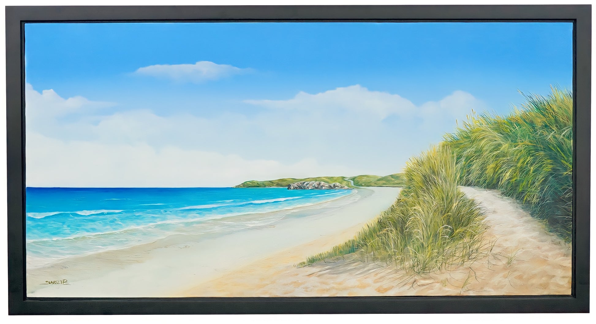 Le calme à la plage - 120 X 60 cm - Reproductions de tableaux et peintures haut de gamme