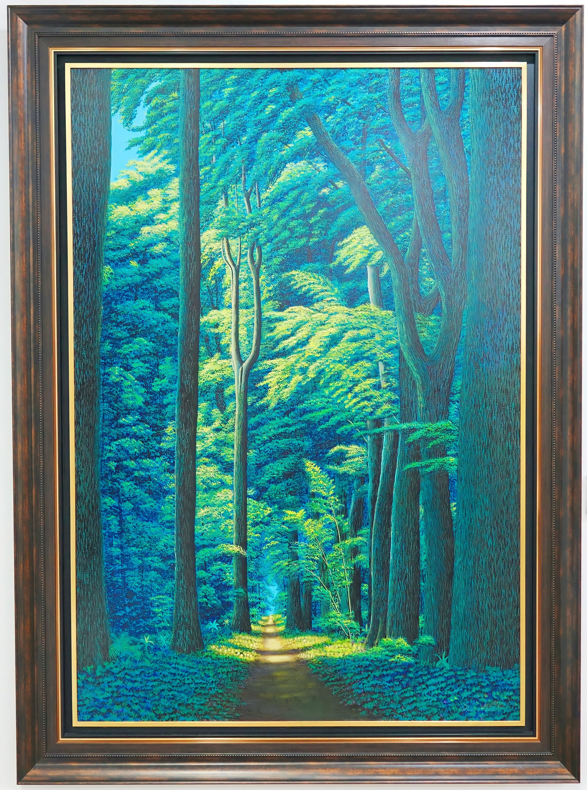 Chemin dans la forêt verte - 130 x 190 cm - Reproductions de tableaux et peintures haut de gamme