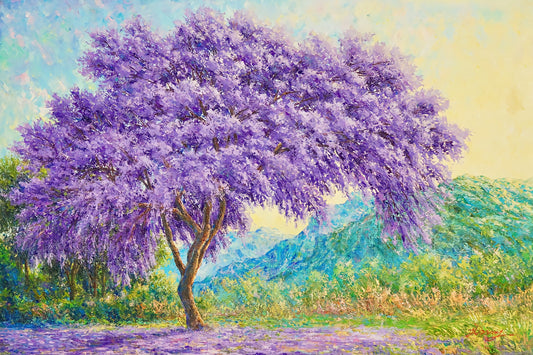 L'arbre violet - 90 x 60 cm - Reproductions de tableaux et peintures haut de gamme