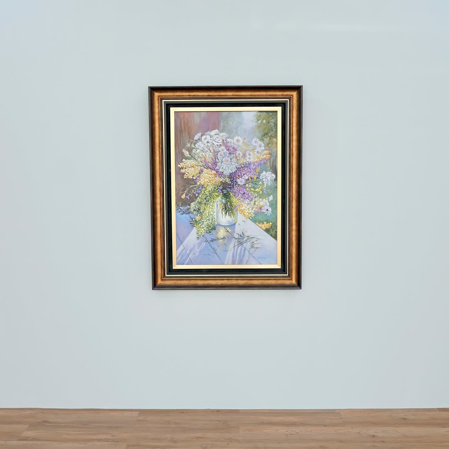 Fleurs dans un vase transparent - 60 x 90 cm - Reproductions de tableaux et peintures haut de gamme