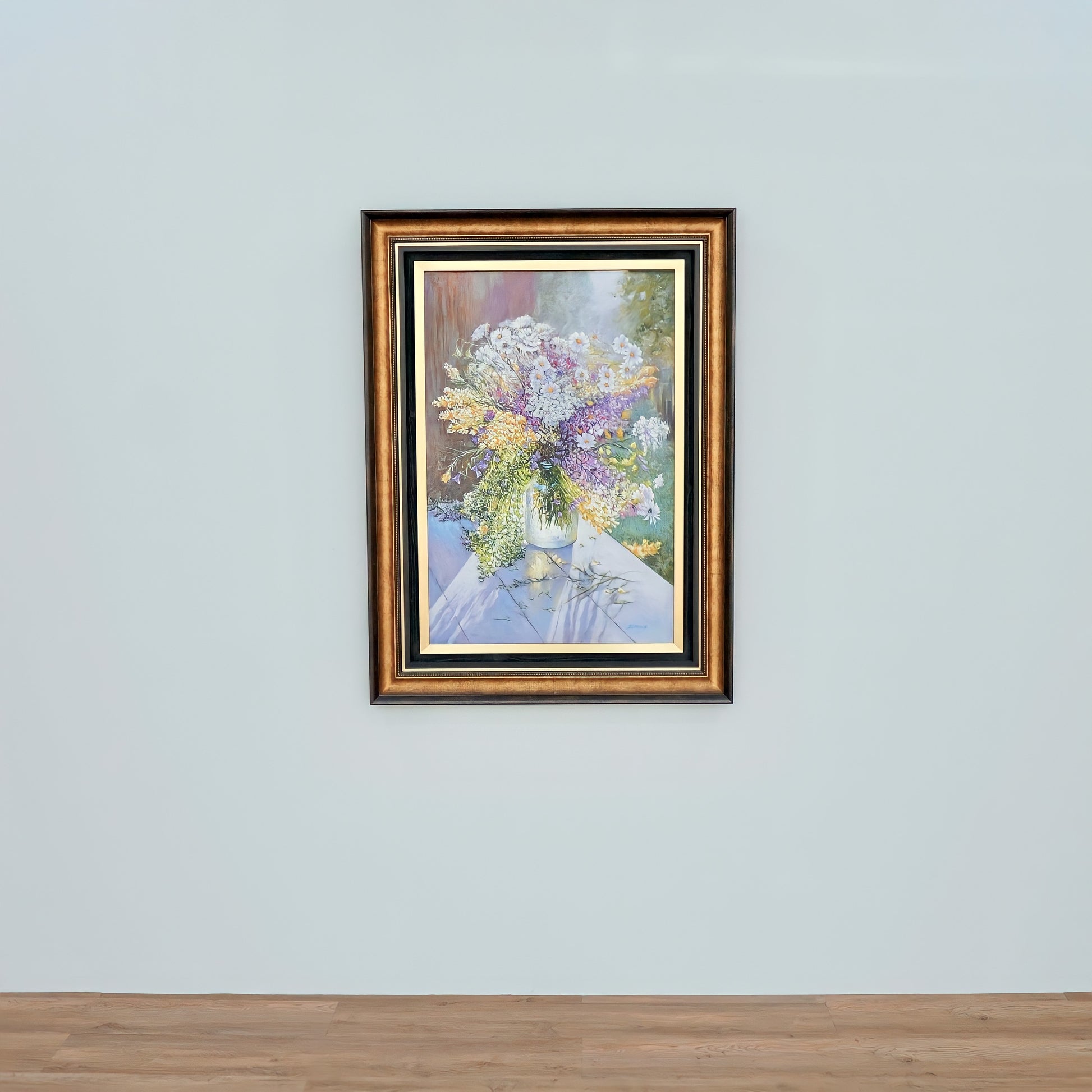 Fleurs dans un vase transparent - 60 x 90 cm - Reproductions de tableaux et peintures haut de gamme