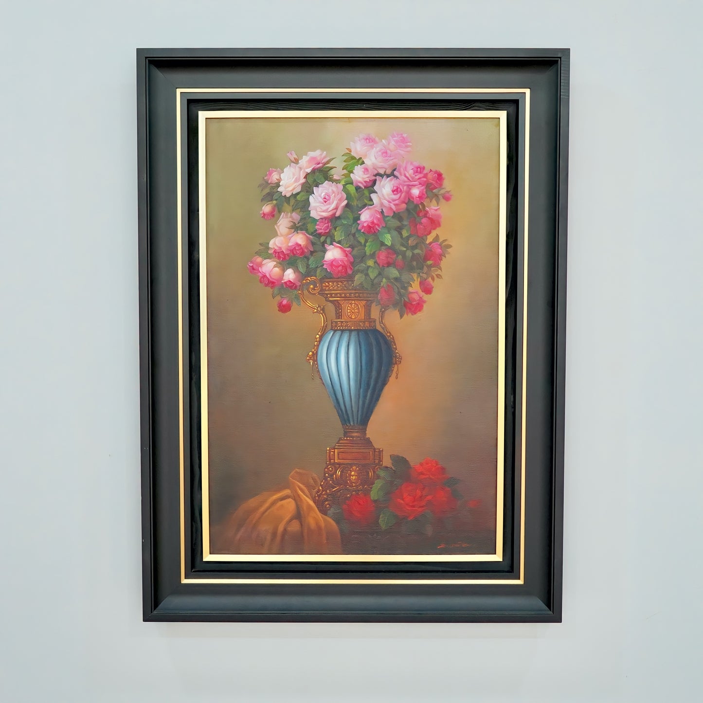 Fleurs dans un vase antique - 60 x 90 cm - Reproductions de tableaux et peintures haut de gamme