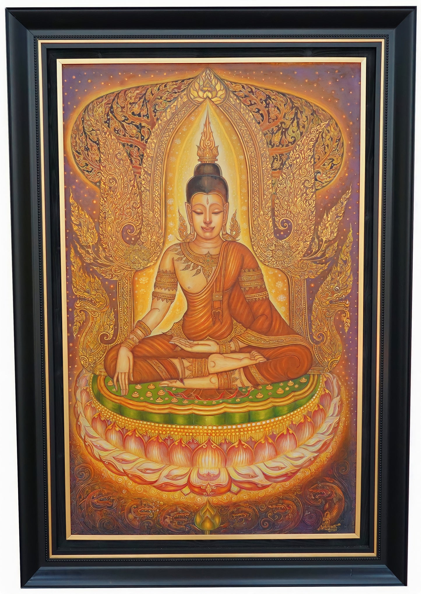 Sérénité du bouddha - 80 x 130 cm - Reproductions de tableaux et peintures haut de gamme