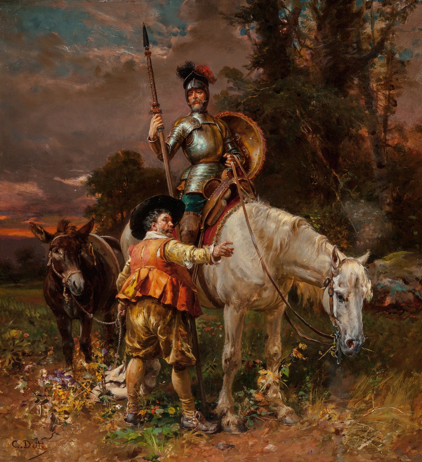 Don Quixote and Sancho Panza - Cesare-Auguste Detti