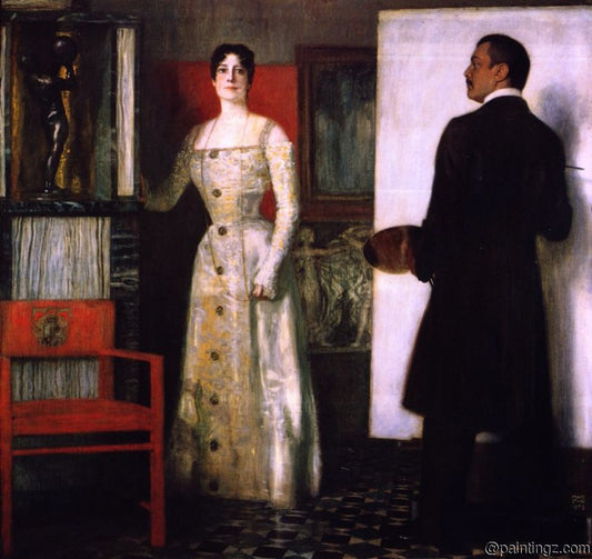 Franz and Mary Stuck in the Studio - Franz Von Stuck