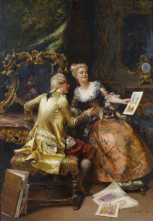 Her drawing master’s critique - Cesare-Auguste Detti