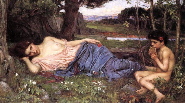 Listening to His Sweet Pipings - John William Waterhouse