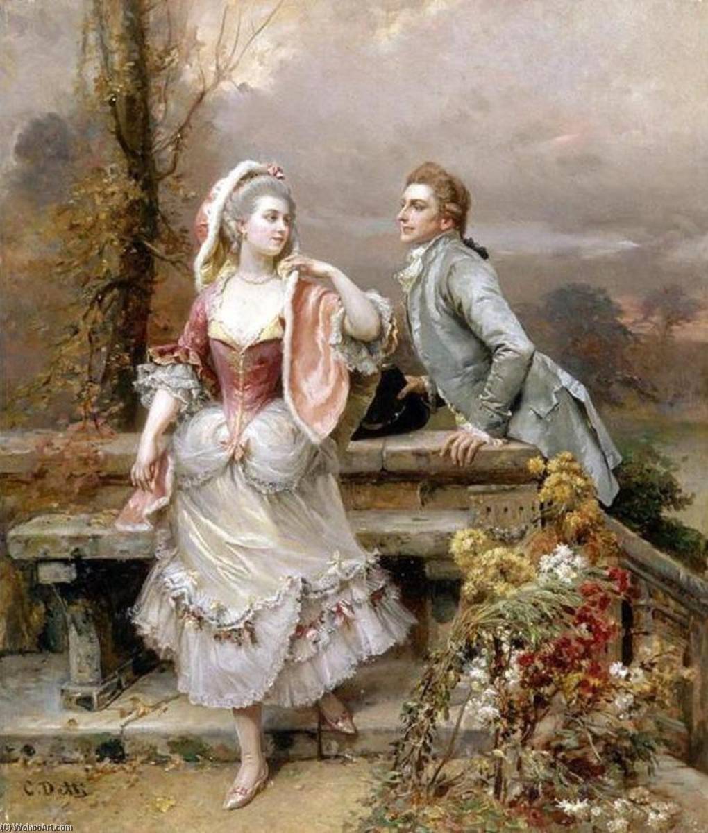 Lovers in a Garden - Cesare-Auguste Detti