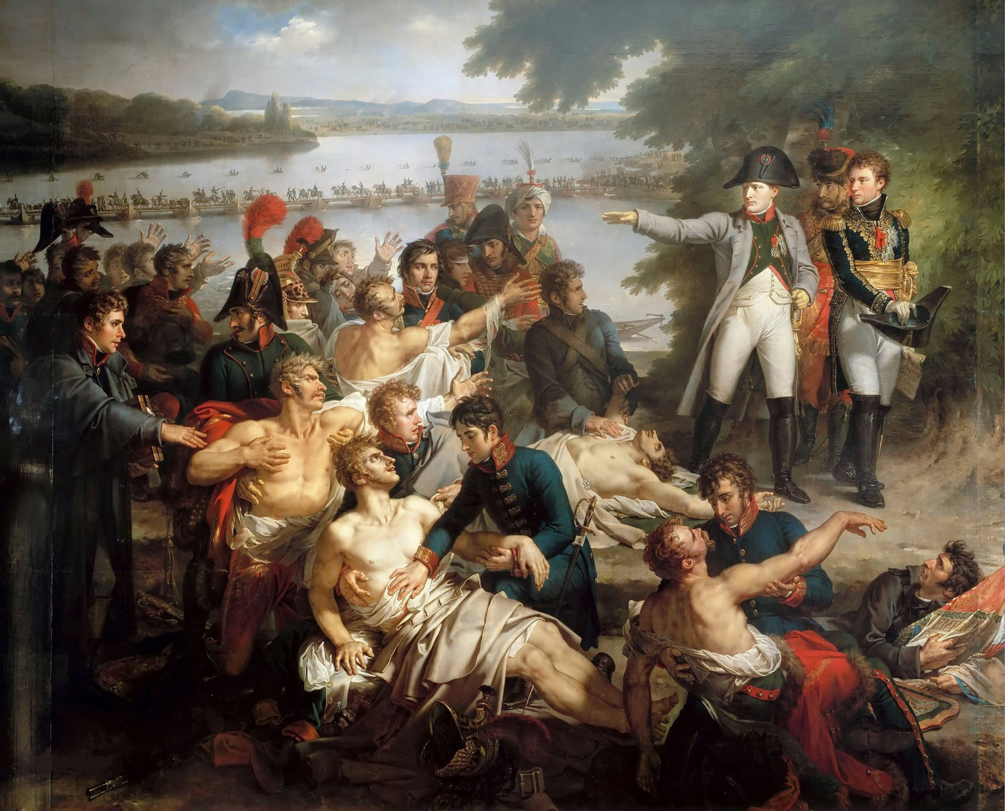 Napoleon's return to the Lobau Islands after the Battle of Essling - Charles Meynier