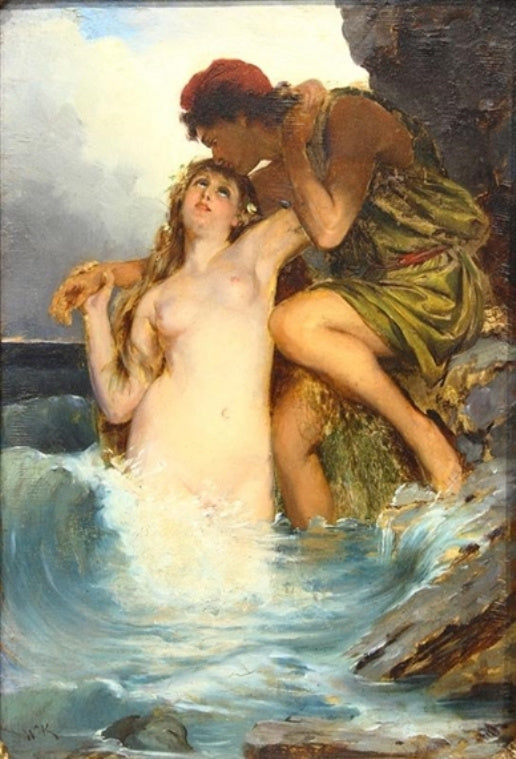 Nude in the Waves - Wilhelm Kotarbiński