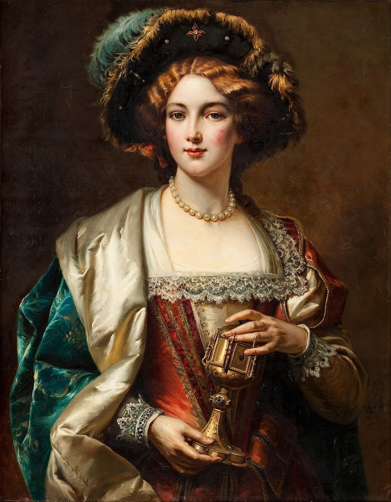 Portrait of a Noblewoman- Cesare-Auguste Detti