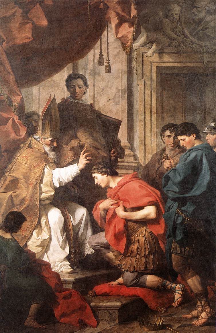 St Ambrose Converting Theodosius - Pierre Subleyras