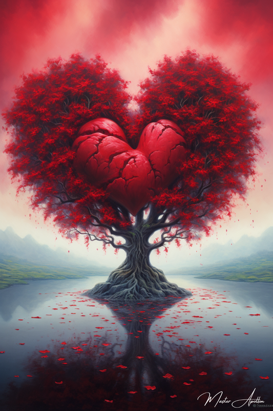 Tableau arbre coeur profond - Reproductions de tableaux et peintures haut de gamme