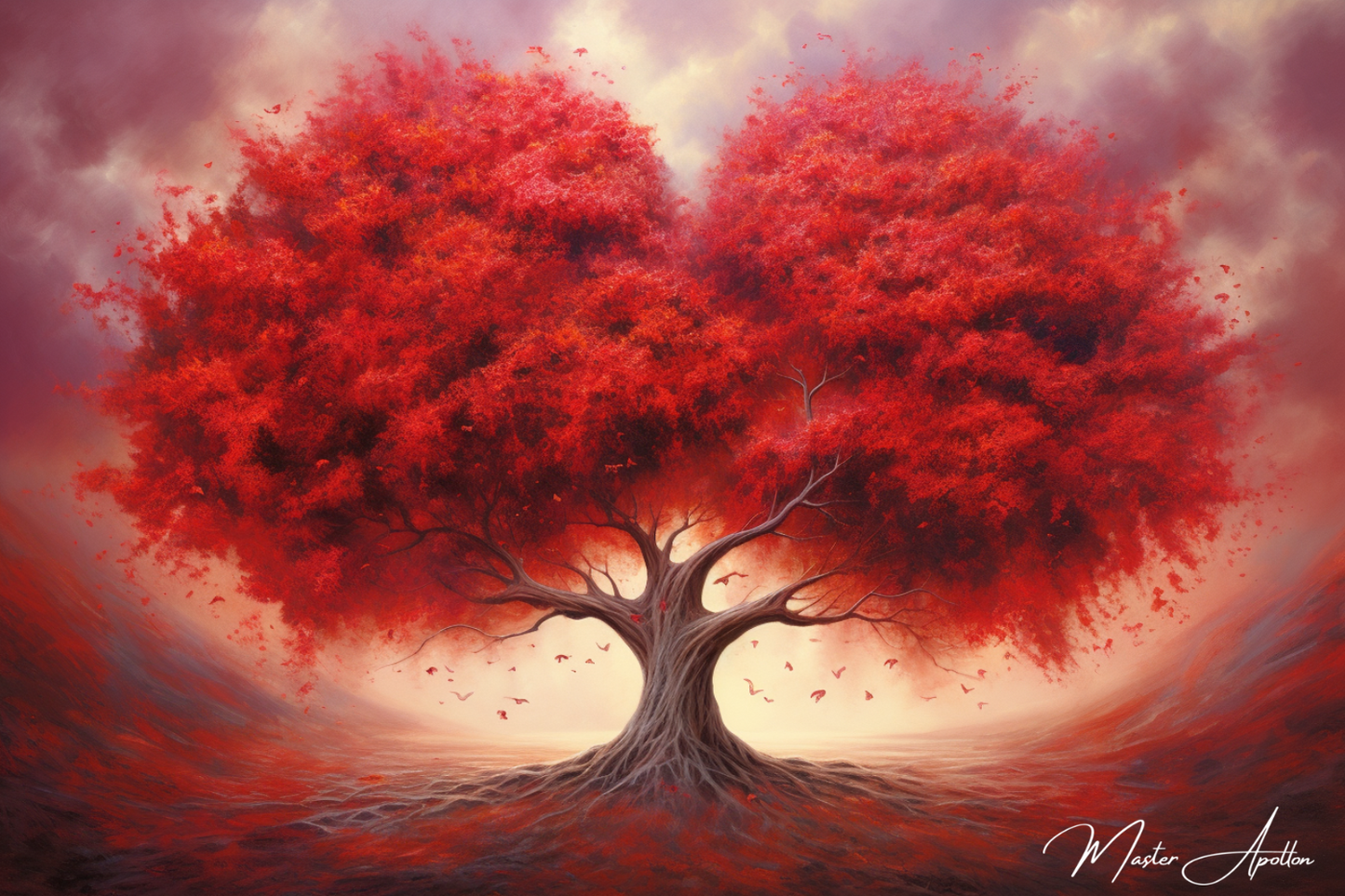 Tableau arbre en coeur - Reproductions de tableaux et peintures haut de gamme