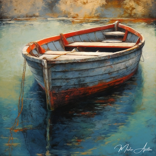 Tableau bateau contemporain barque - Reproductions de tableaux et peintures haut de gamme