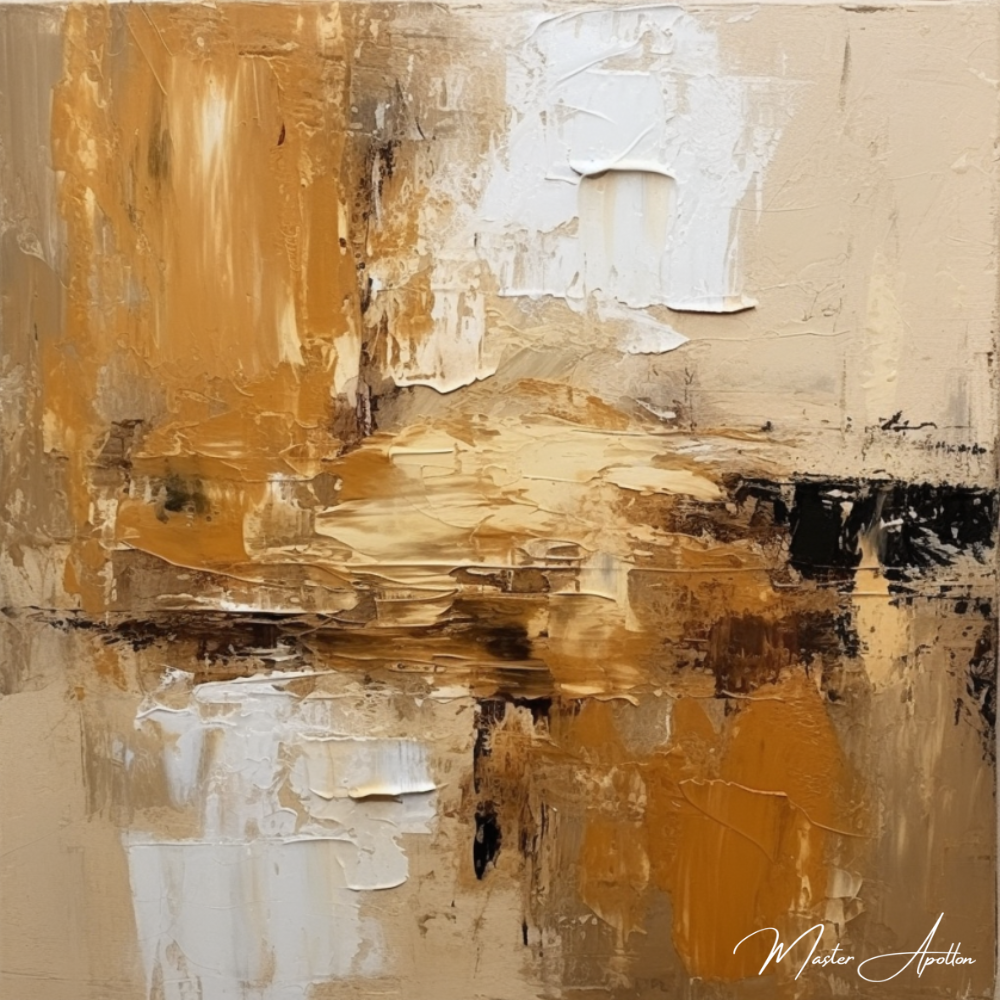 Tableau contemporain abstrait beige - Reproductions de tableaux et peintures haut de gamme