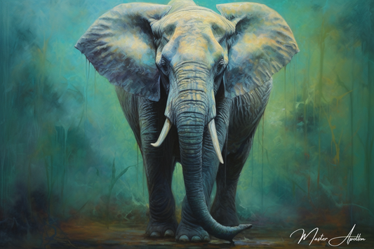 Tableau contemporain animaux elephant alpha - Reproductions de tableaux et peintures haut de gamme