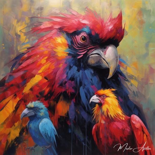 Tableau contemporain animaux oiseaux - Reproductions de tableaux et peintures haut de gamme