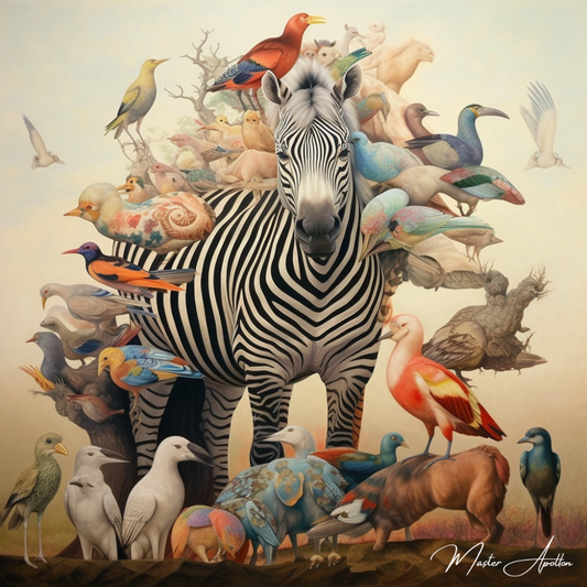 Tableau contemporain animaux zebra - Reproductions de tableaux et peintures haut de gamme