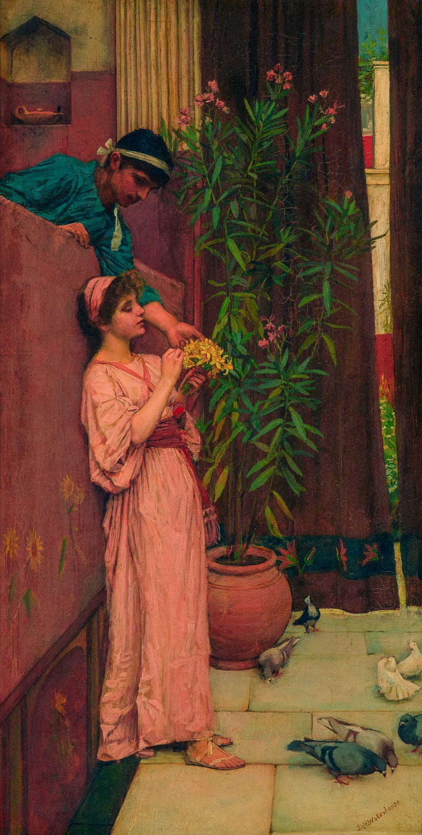 The Courtship / Sweet offerings- John William Waterhouse