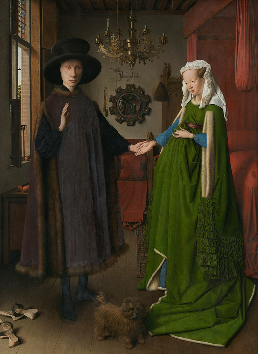 Le portrait d'Arnolfini - Jan Van Eyck - Reproductions de tableaux et peintures haut de gamme