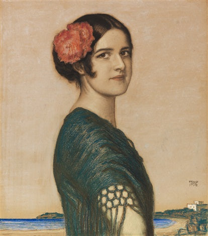 Tochter Mary als Spanierin - Franz Von Stuck