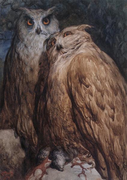 Two Owls - Gustave Doré