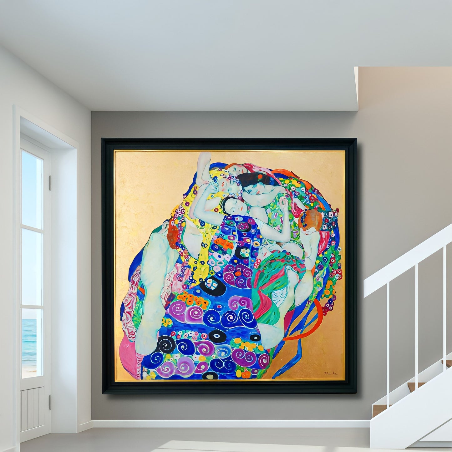 Les Vierges (Gustav Klimt) - Reproduction en stock - 200 x 200 cm - Reproductions de tableaux et peintures haut de gamme