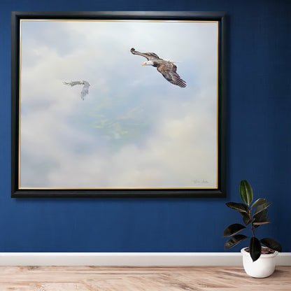 Aigles en survols - 200 x 170 cm - Reproductions de tableaux et peintures haut de gamme