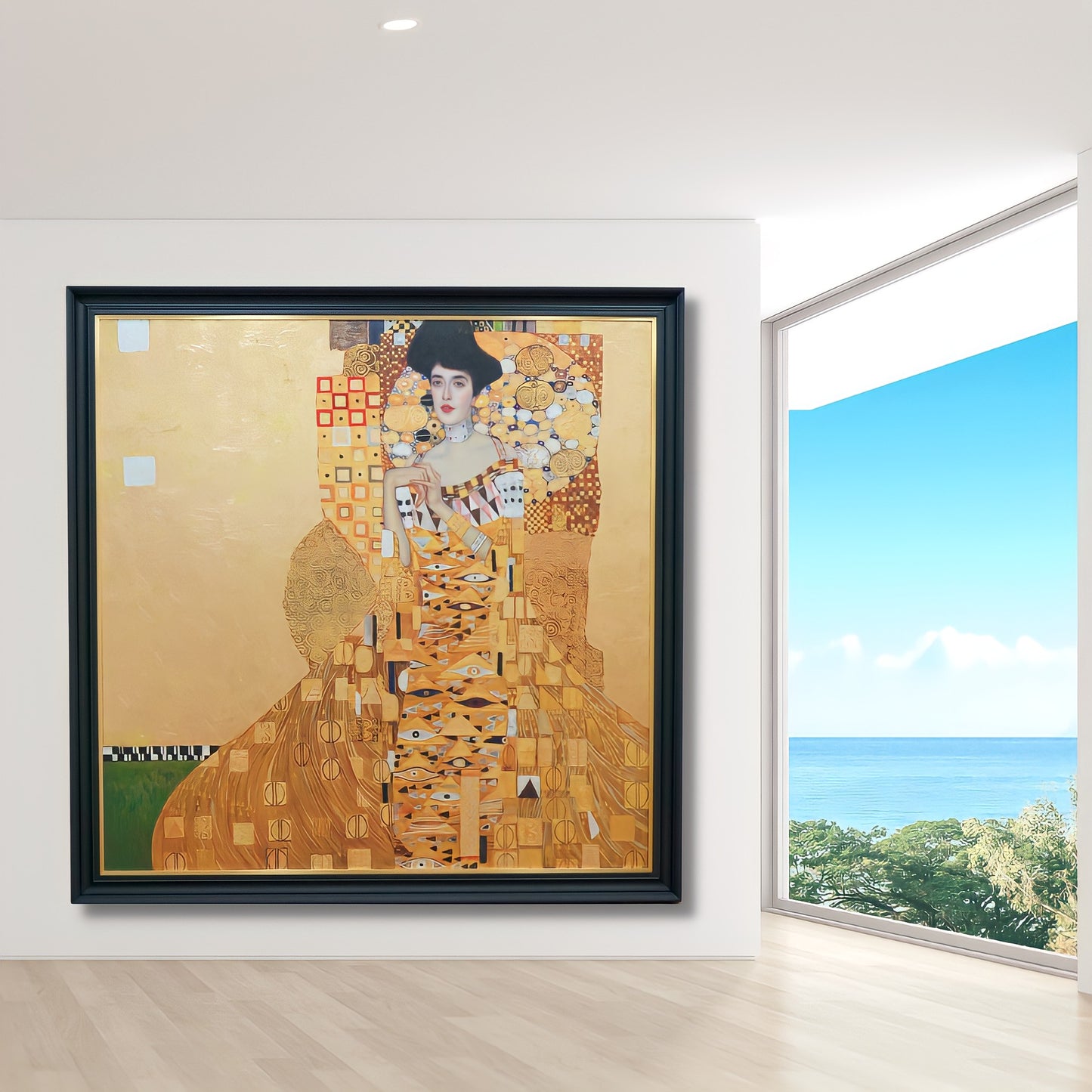 Portrait d'Adele Bloch-Bauer (Gustav Klimt) - Reproduction en stock - 200 x 200 cm - Reproductions de tableaux et peintures haut de gamme