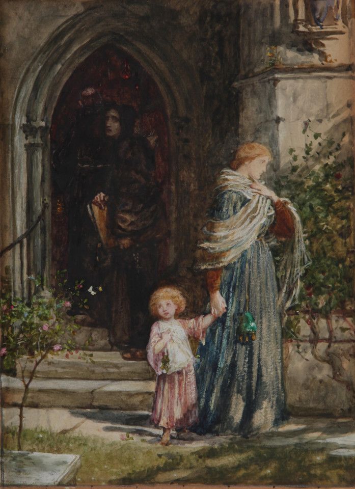 Within the Shadow of the Church - Sir Francis Dicksee