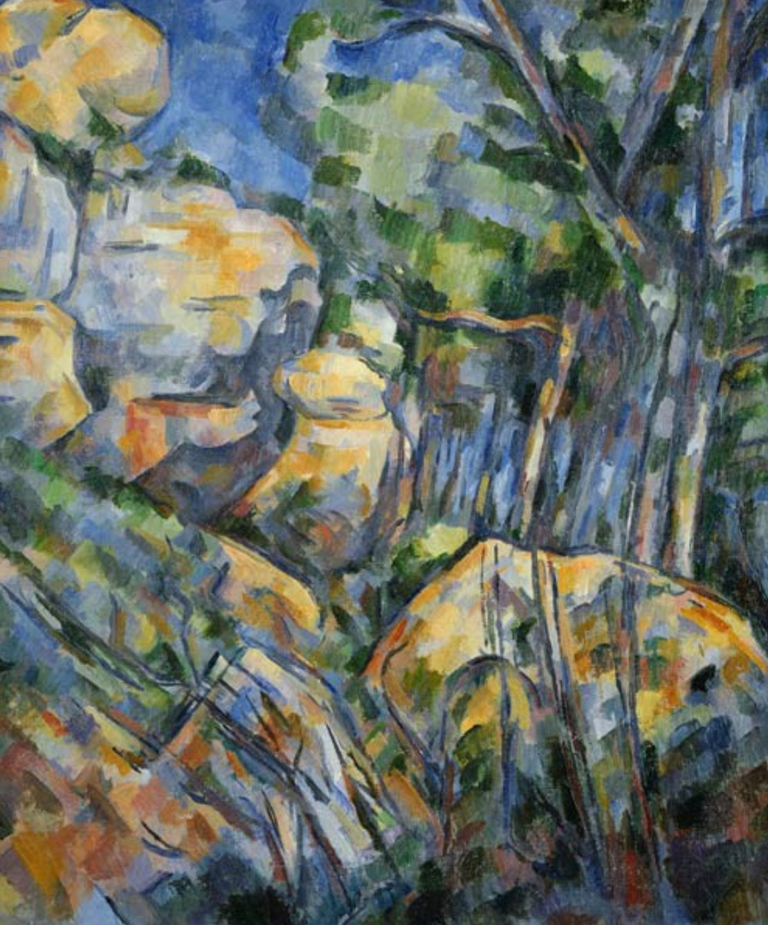 Rochers pres des grottes - Paul Cézanne - Reproductions de tableaux et peintures haut de gamme