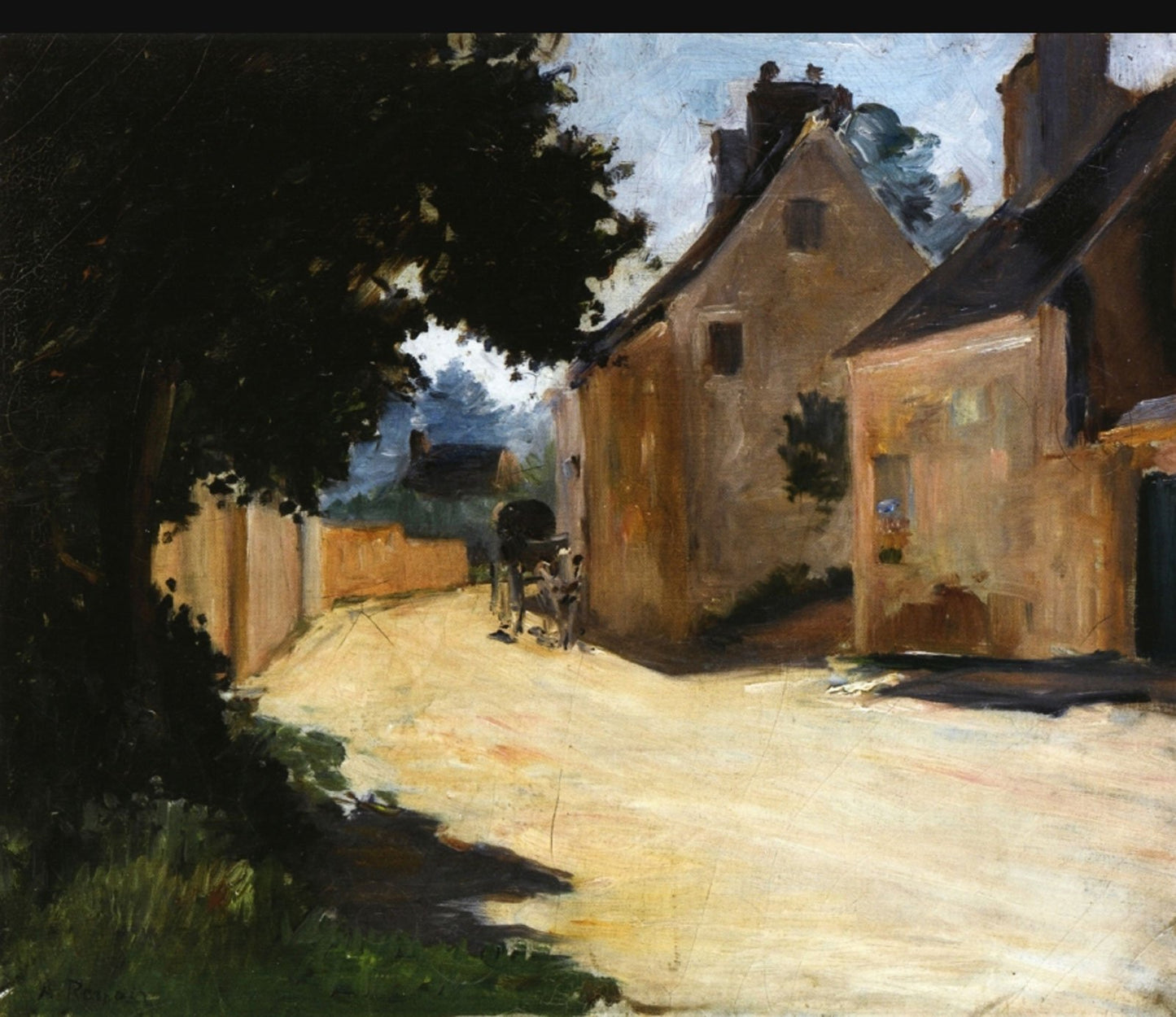 Rue du Village Louveciennes - Pierre-Auguste Renoir - Reproductions de tableaux et peintures haut de gamme