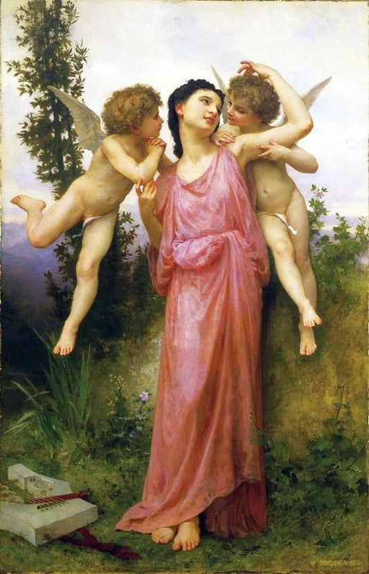 Pensées tendres - William Bouguereau - Reproductions de tableaux et peintures haut de gamme