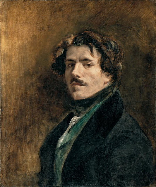 Autoportrait au gilet vert - Eugène Delacroix - Reproductions de tableaux et peintures haut de gamme