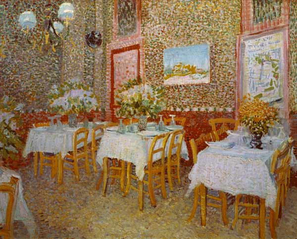 Interieur d'un restaurant - Vincent van Gogh - Reproductions de tableaux et peintures haut de gamme