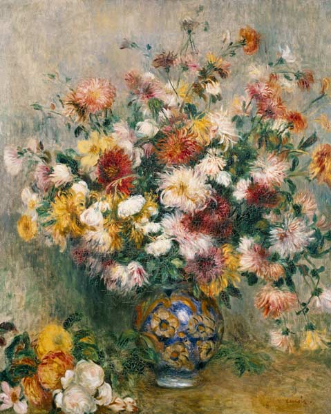 Dahlias - Pierre-Auguste Renoir - Reproductions de tableaux et peintures haut de gamme