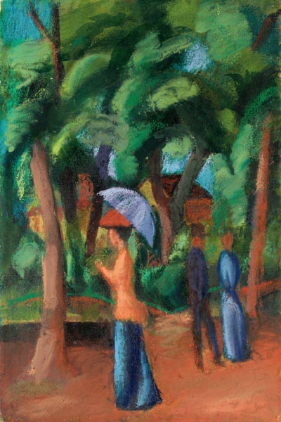 Promenade dans le parc - August Macke - Reproductions de tableaux et peintures haut de gamme