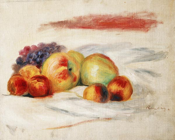 Pommes, pêches et raisins - Pierre-Auguste Renoir - Reproductions de tableaux et peintures haut de gamme