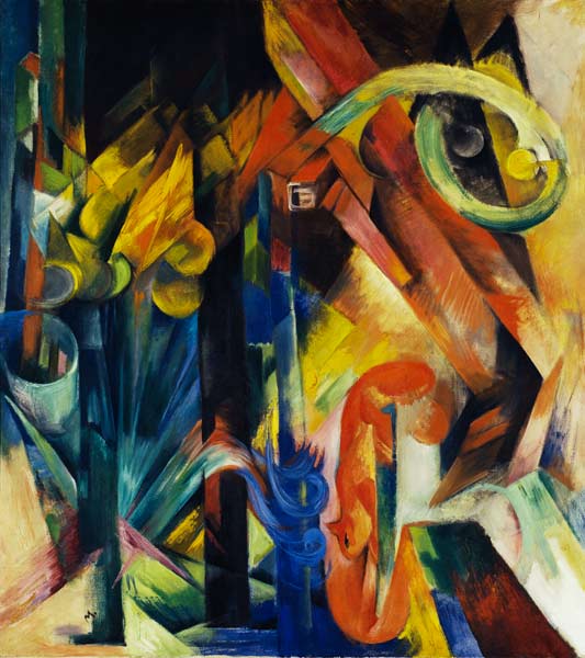 Forêt avec des écureuils - Franz Marc - Reproductions de tableaux et peintures haut de gamme