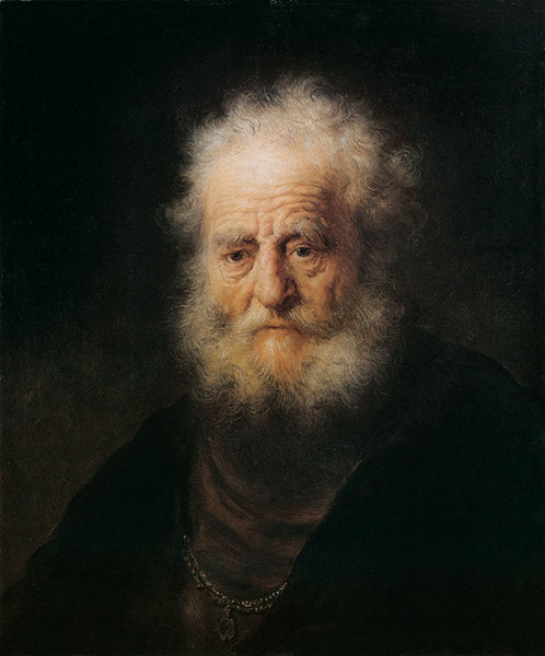 Tête d'étude d'une personne âgée - Rembrandt van Rijn - Reproductions de tableaux et peintures haut de gamme